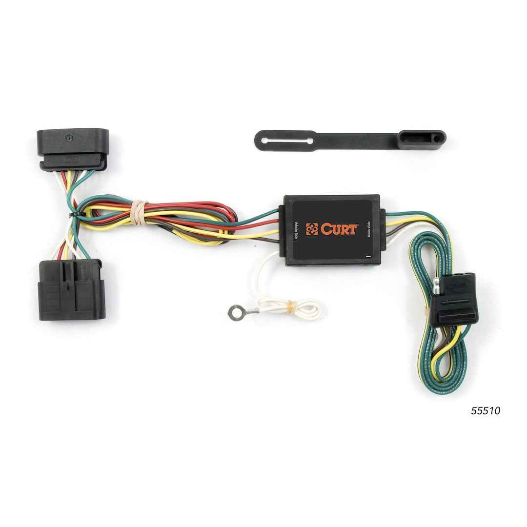 CURT 55510 4-Way Flat Harness with Powered Taillight Converter