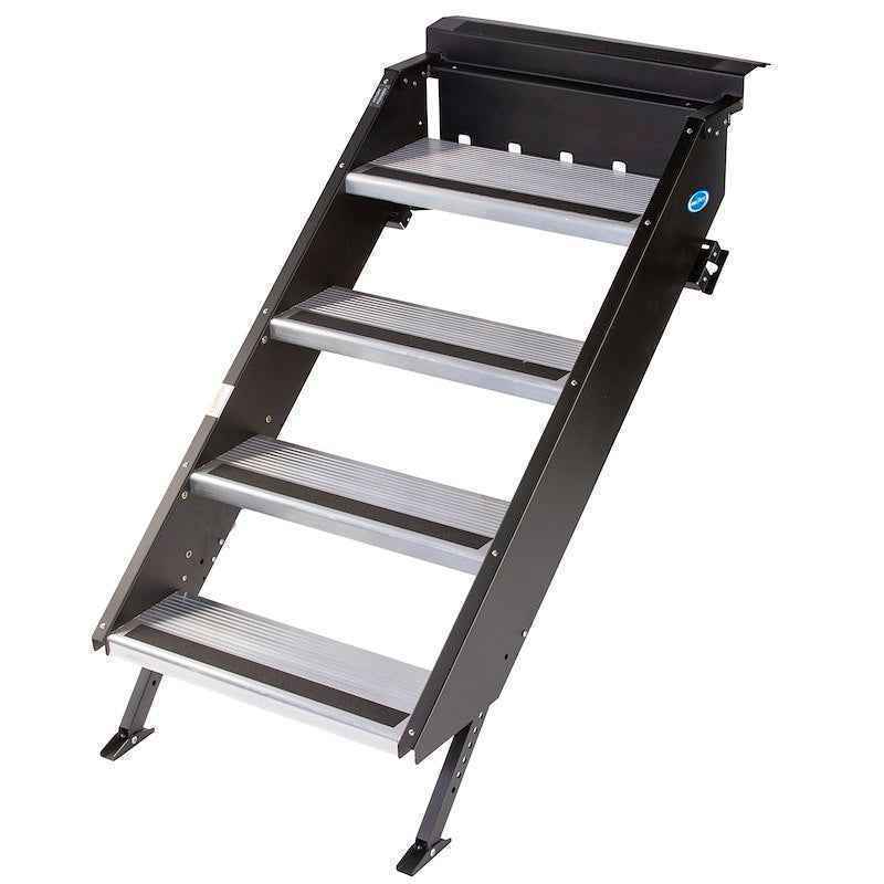 MOR/ryde STP-212 4-Step Manual Folding Entry Step, 28" Width, 8" Rise – image 3