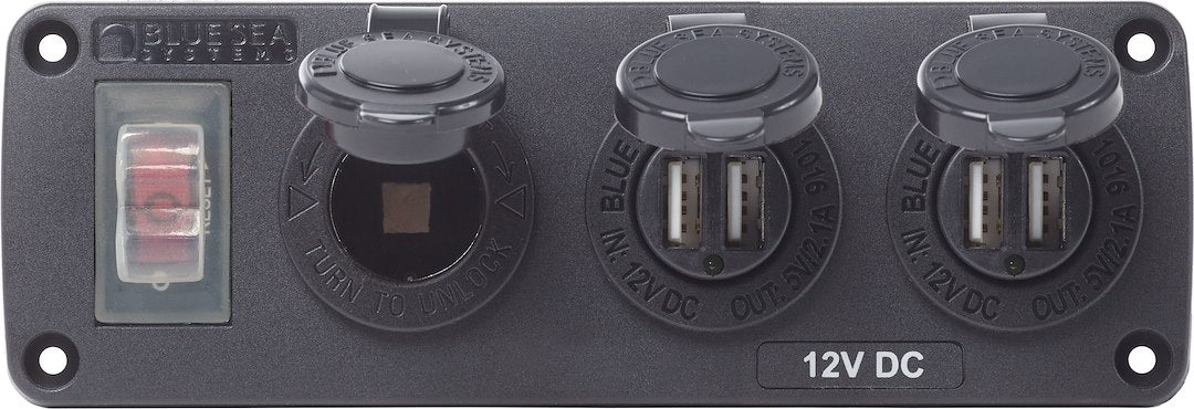 Blue Sea 4365-BSS Switch Panel - Black