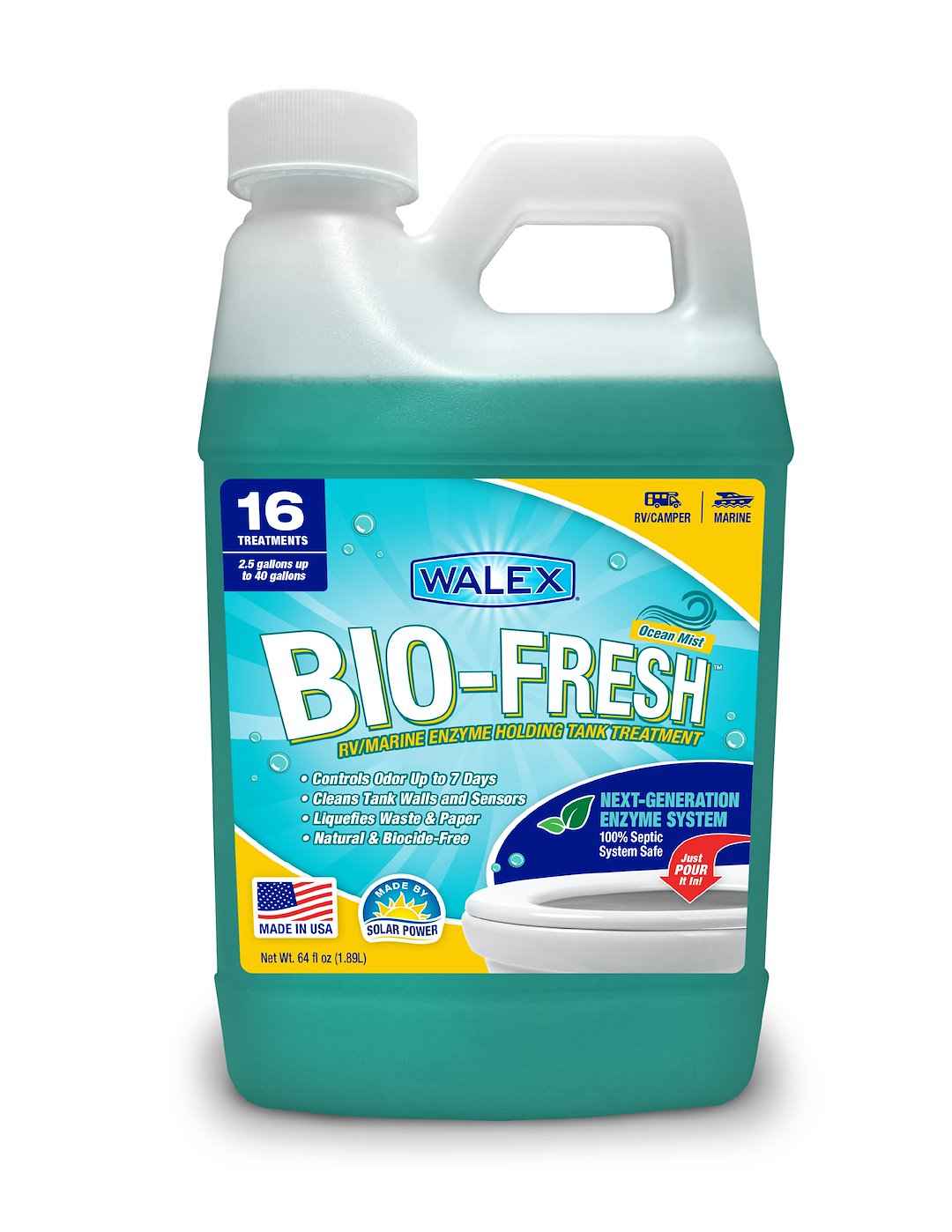 Walex RV Holding Tank Treatment - 2 Quart Jug β BIOFROM64