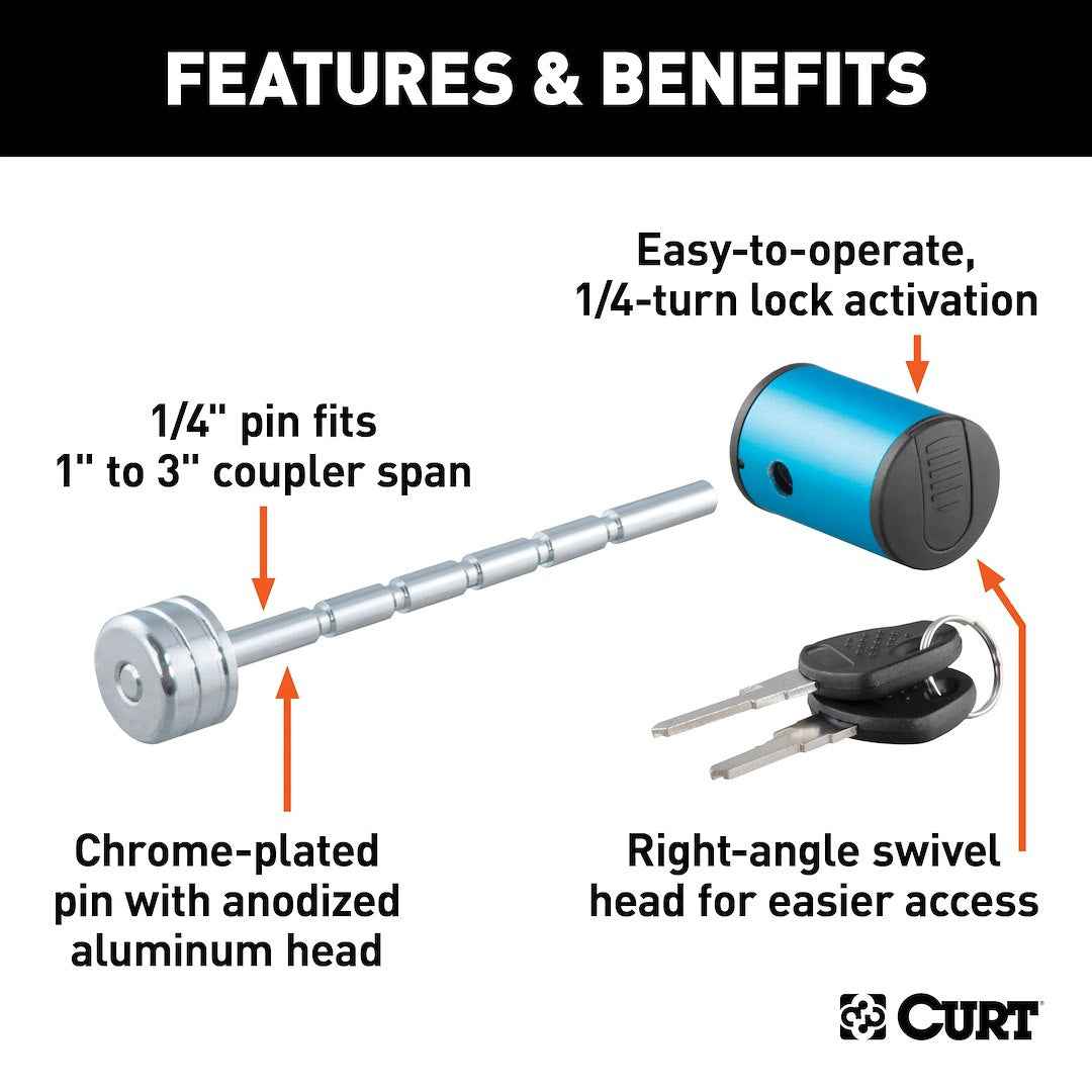 CURT Trailer Coupler Lock - Barbell – 23503