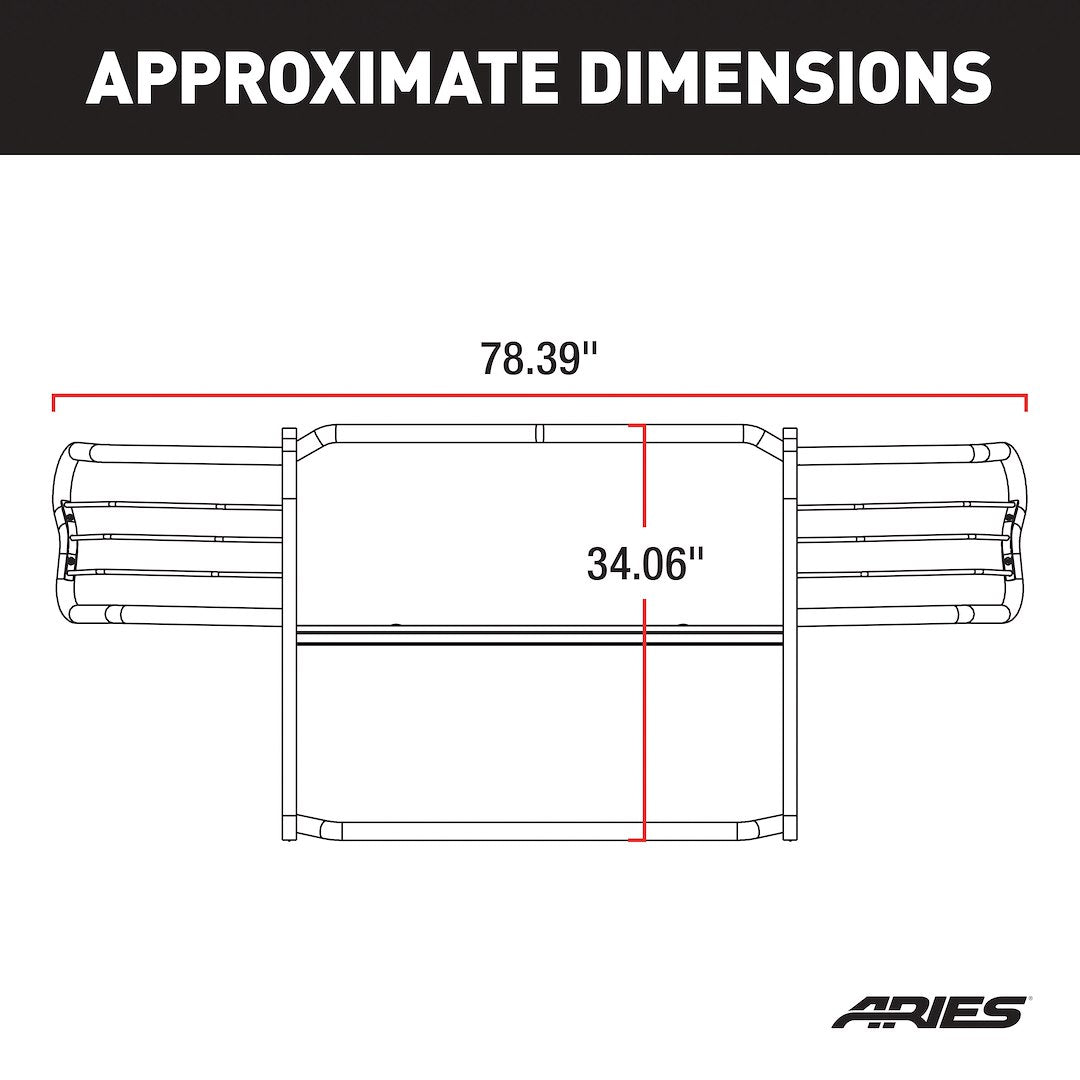 Aries 3068 Explorer Semi-Gloss Black Grille Guard - image 4