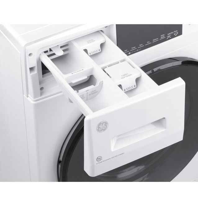 GE Appliances GFQ14ESSNWW 2.4 Cu. Ft. Washer Dryer Combo, 120V, Steam Wash, Ventless – image 4