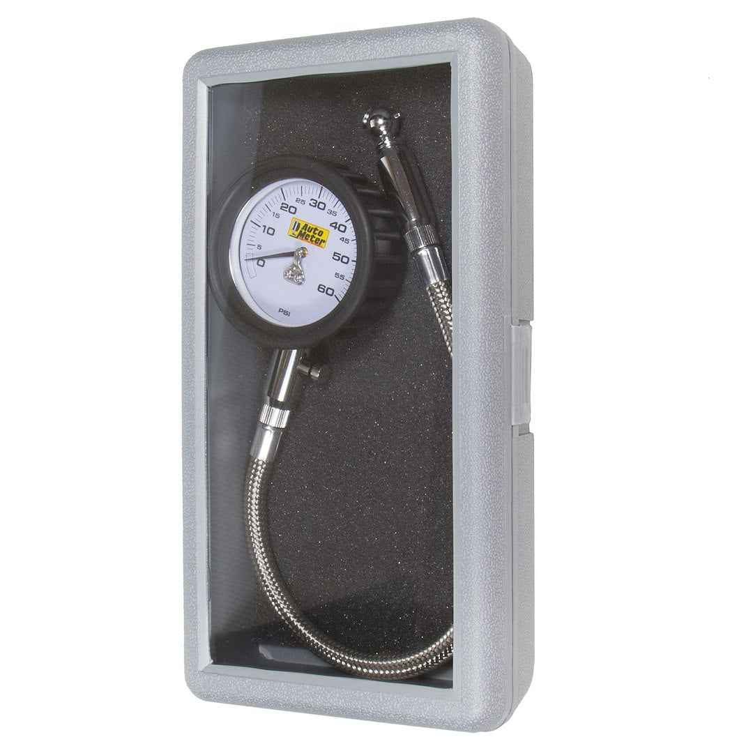 AutoMeter 2160 White-Dial Tire Gauge, 0β60 PSI - image 2