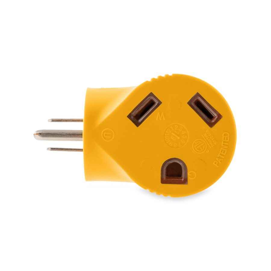 Camco 55325 90-Degree PowerGrip RV Adapter with Power Light