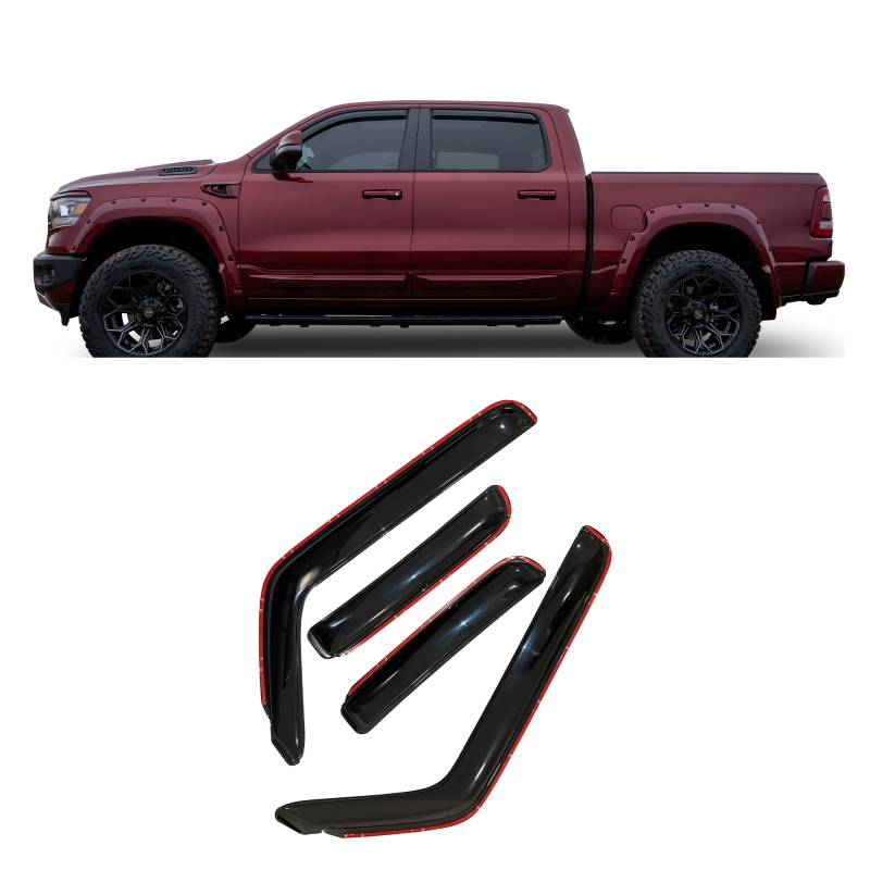 Black Horse Offroad 1494276IN Ridgeline 3-mm Smoked Acrylic Window Visors - image 4