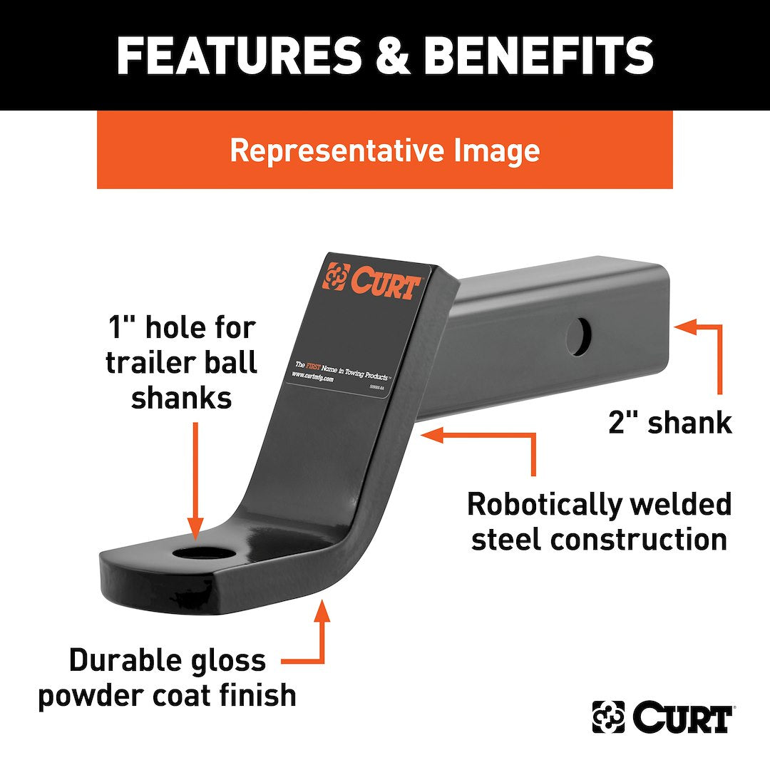 Curt 45080 Trailer Hitch Ball Mount - image 2