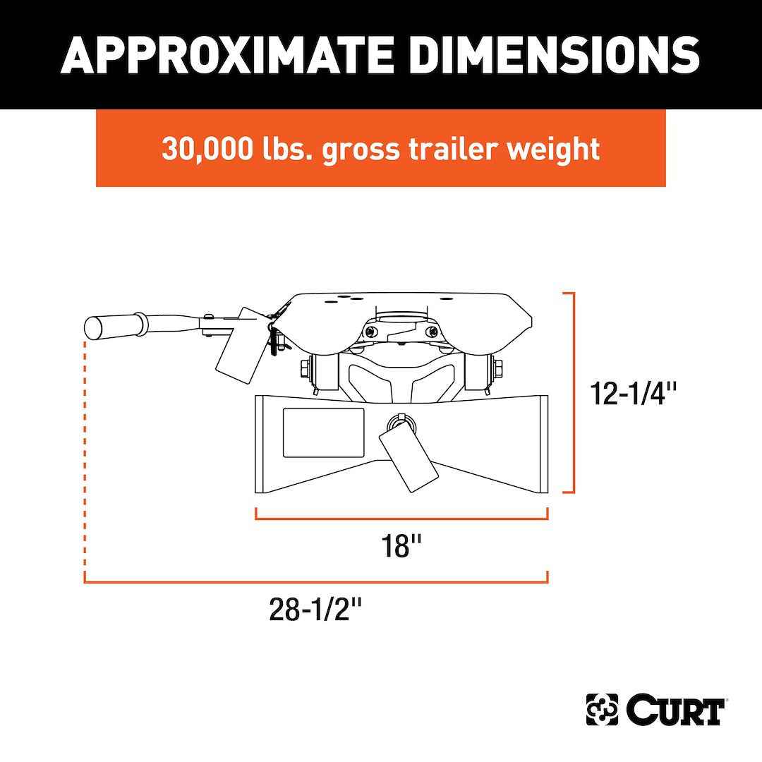 Curt 16590 Fifth Wheel Trailer Hitch Head - image 2