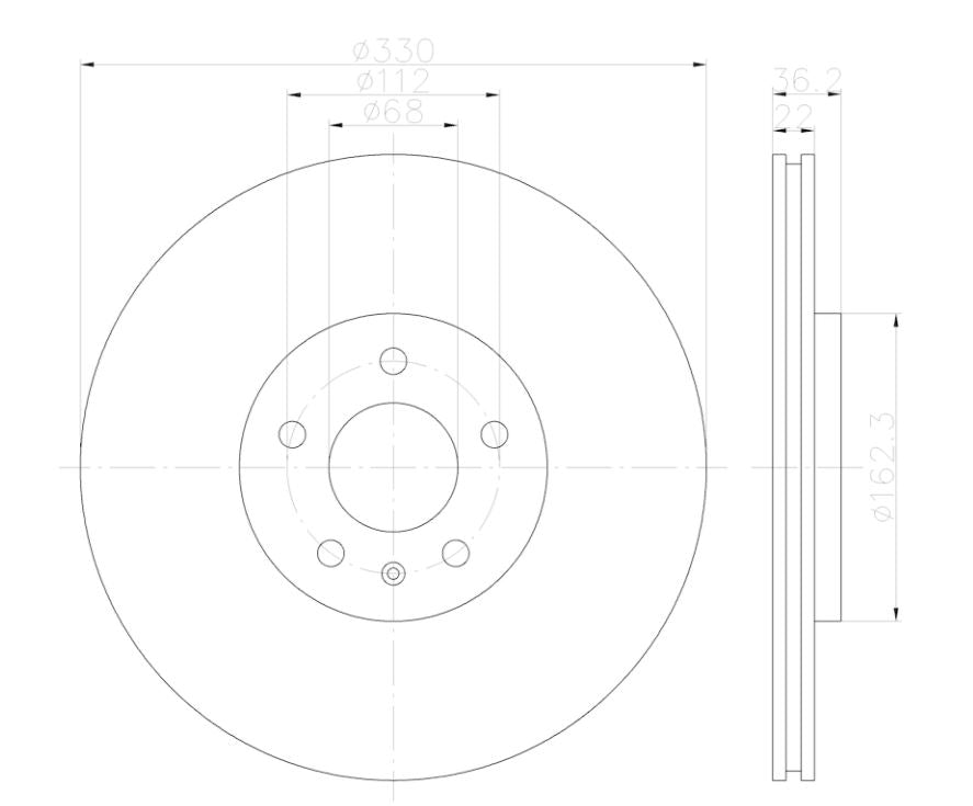 Hella 355123142 Disc-Brake Rotor
