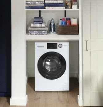 GE Appliances GFQ14ESSNWW 2.4 Cu. Ft. Washer Dryer Combo, 120V, Steam Wash, Ventless – image 5
