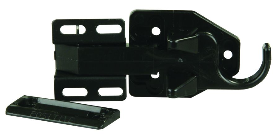 JR Products 10785 Screen-Door Latch with Striker - Black