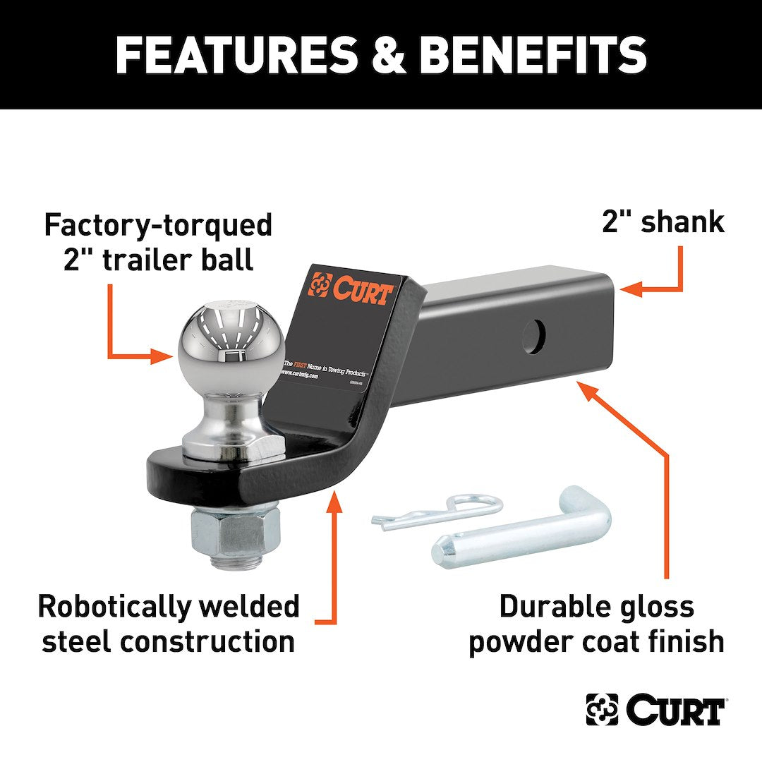 Curt 45836 Trailer Hitch Ball Mount - image 3