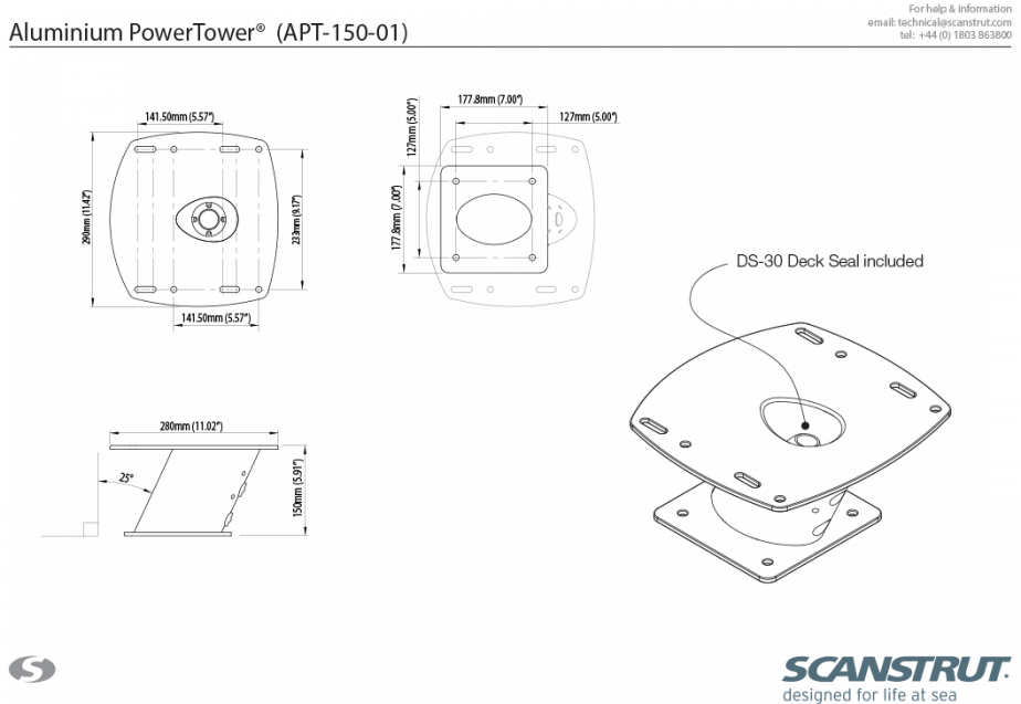 Scanstrut Apt-150-01 Radar Antenna Mount - image 2