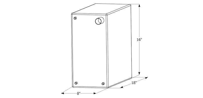 Icon 12729 10 Gallon Fresh Water Tank - White - 18" (W) x 8" (L) x 16" (H) – image 2
