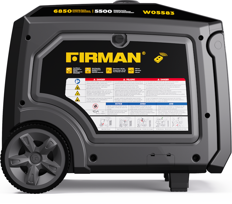 Firman W05583 6850W/5500W Portable Gas Generator with Remote Start – image 4