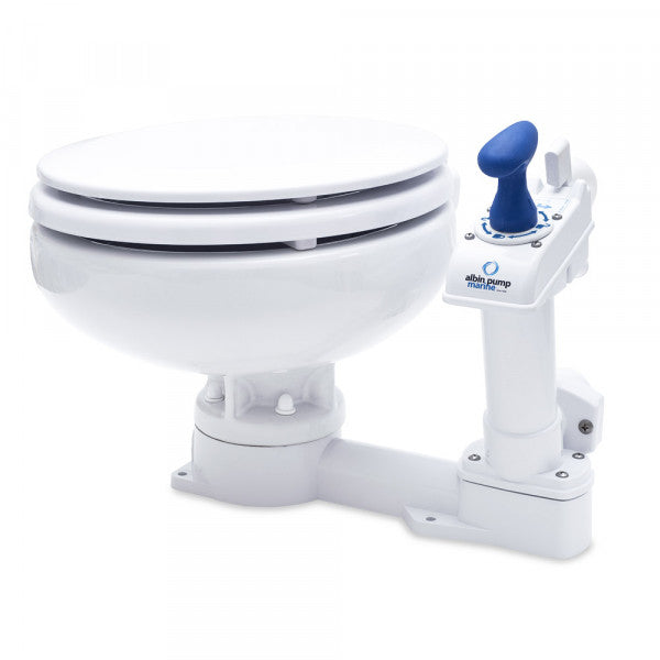 Albin 07-01-003 Compact Low Manual Marine Toilet - image 1