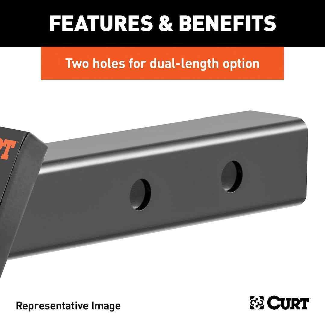 CURT 45230 Ball Mount - 2 in Receiver, 4 in Drop