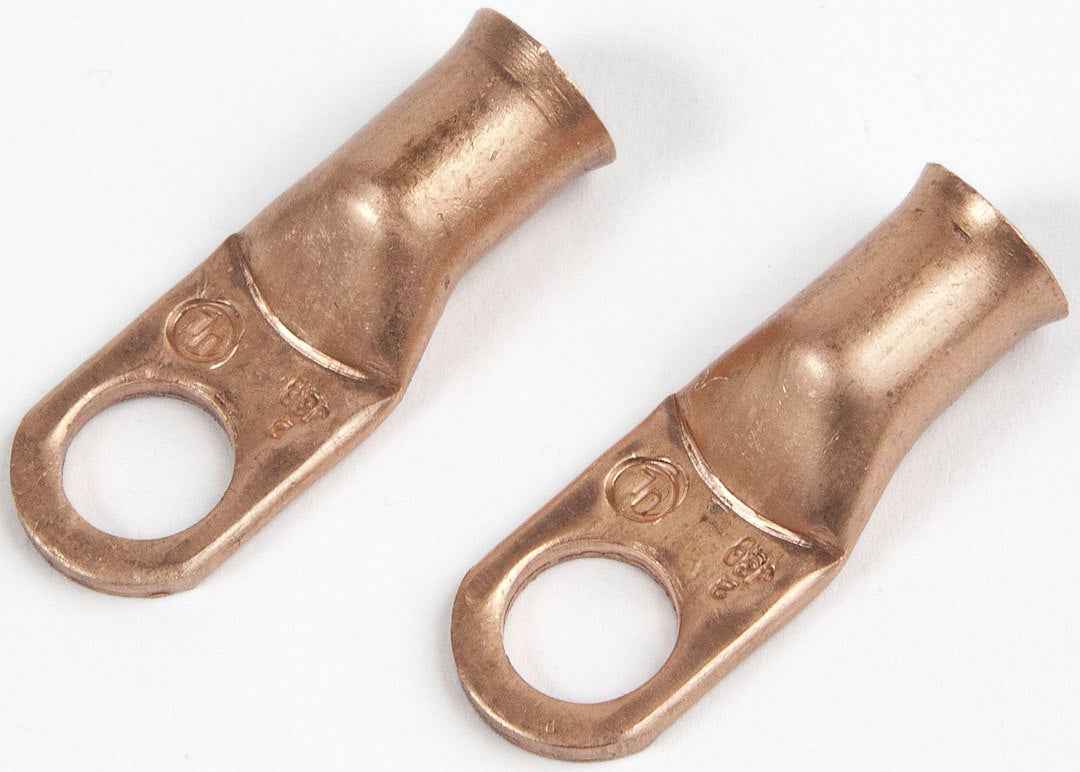East Penn 2 AWG Copper Cable Lugs, 1/2-Inch Eye, Pair β 00545