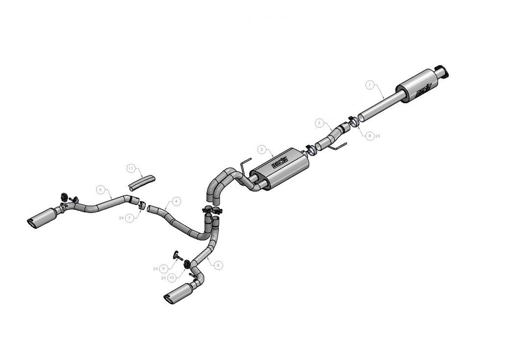 Borla 140615 F-150 S-Type Dual-Rear Cat-Back - image 2
