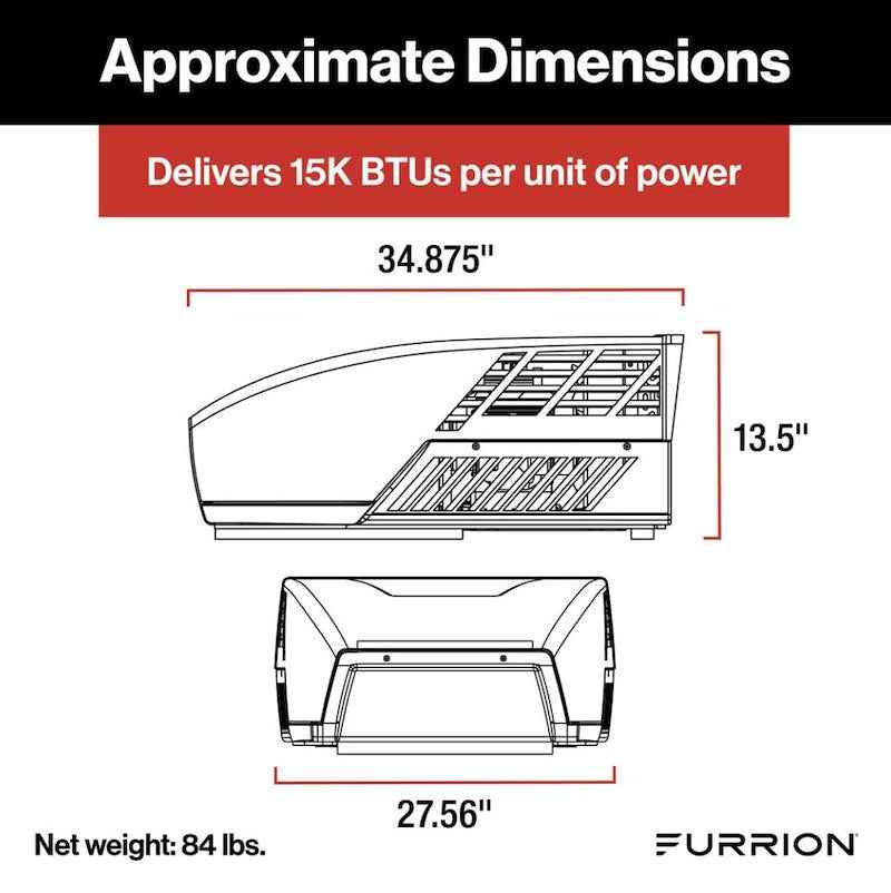 Furrion FACR15HESA2-PS-AM Chill HE Rooftop RV A/C 15000 BTU White – image 2