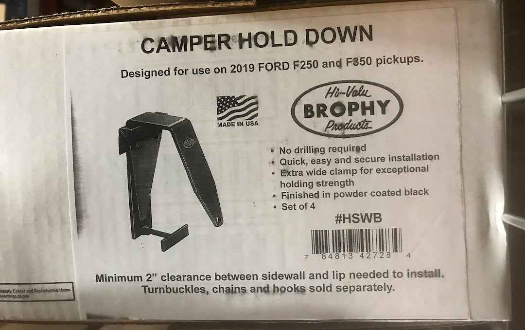 Brophy Camper Hold-Down Set - 2019+ Ford F-250/F-350 – HSWB