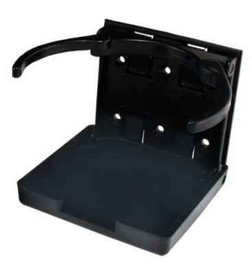 JR Products 45619 Black Folding Adjustable 44-fl-oz Cup Holder