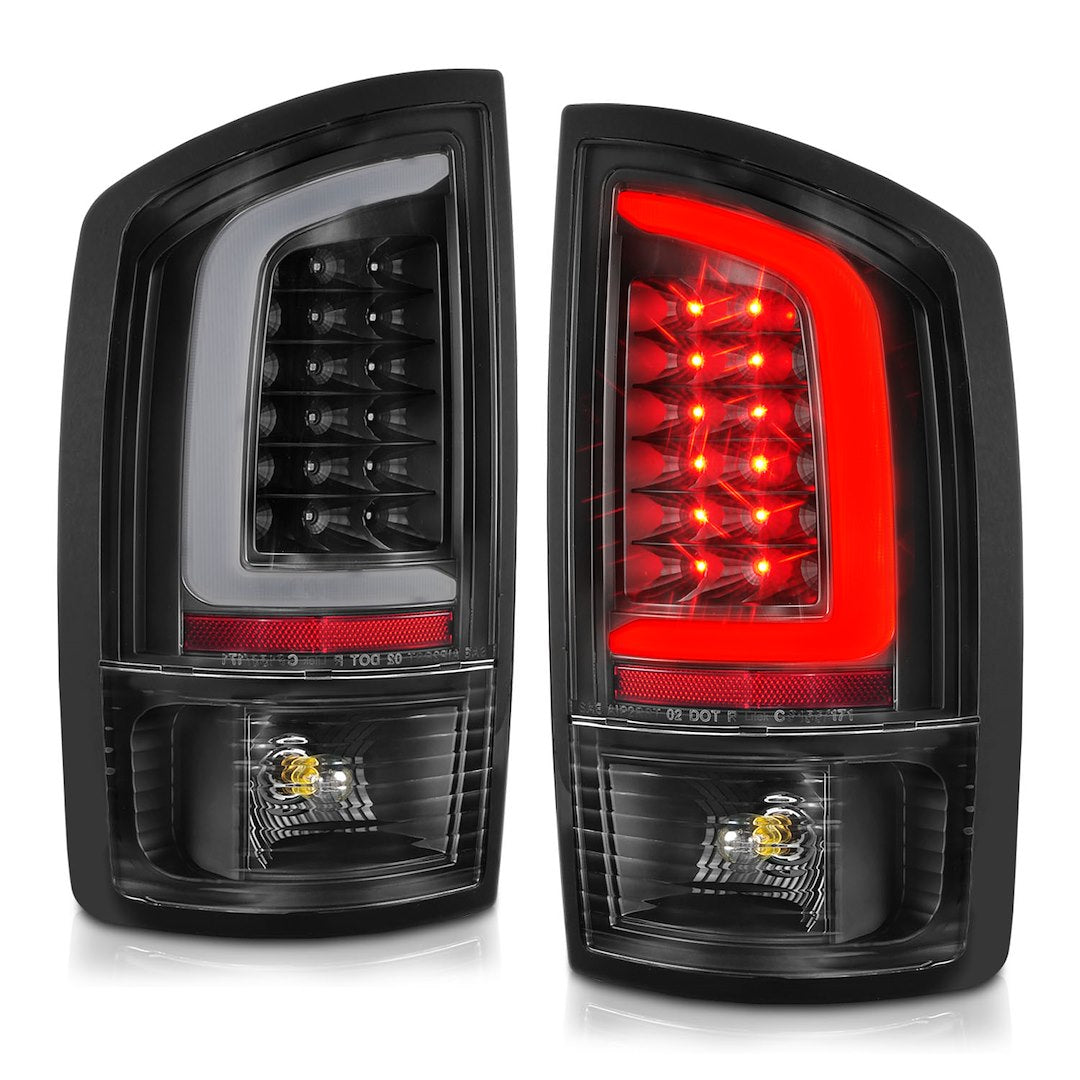 ANZO USA 311368 Dodge Ram Black LED Light-Bar Tail-Light Pair - image 1