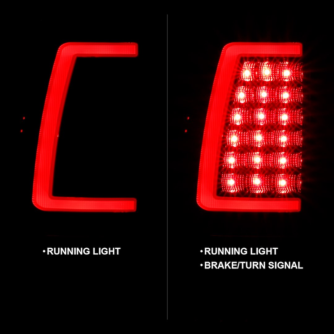 ANZO USA 311333 Silverado Black Plank LED Tail-Light Pair - image 1