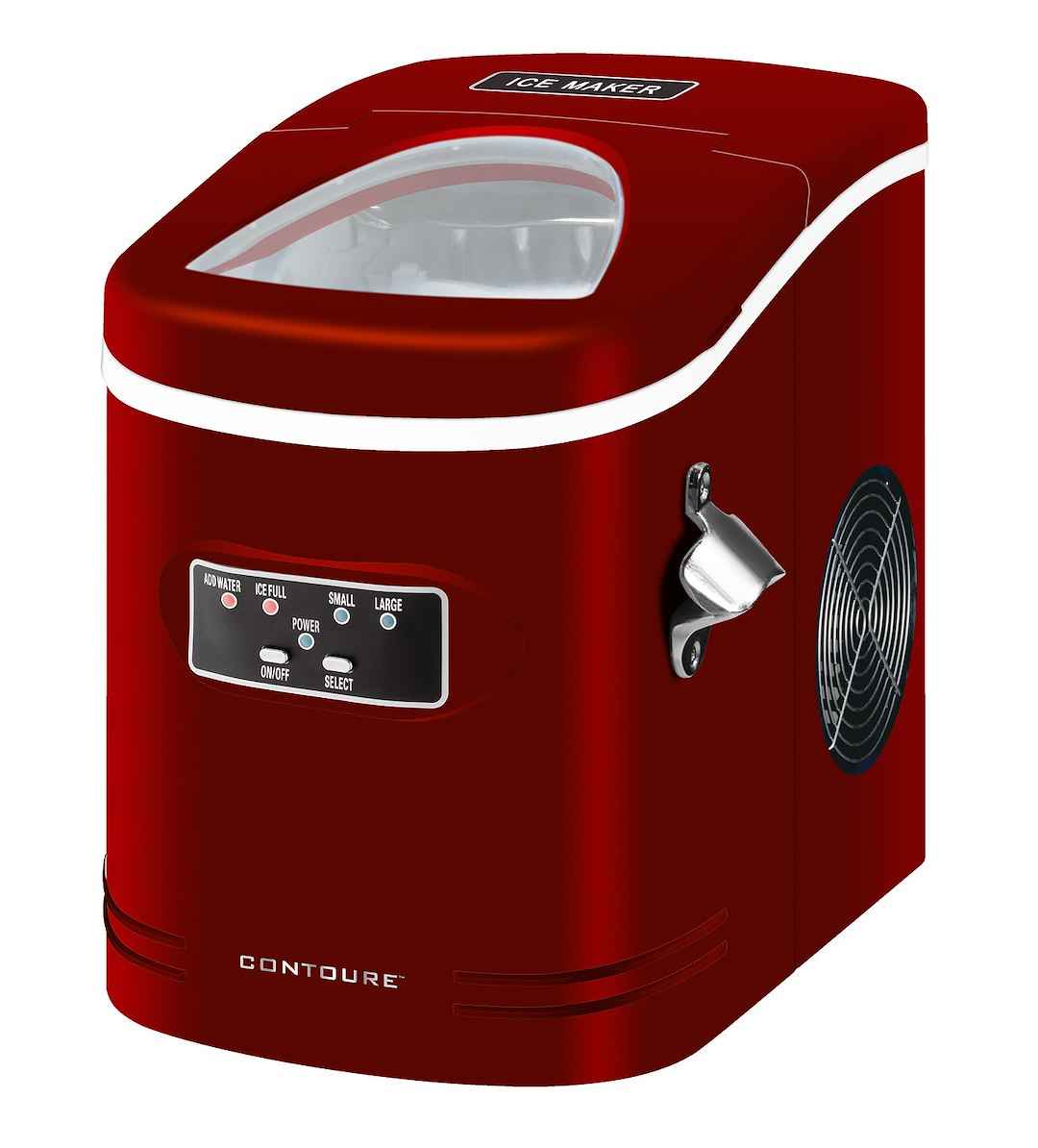 Contoure RV-130R 120V Ice Machine - Up to 26 lb/day, Red