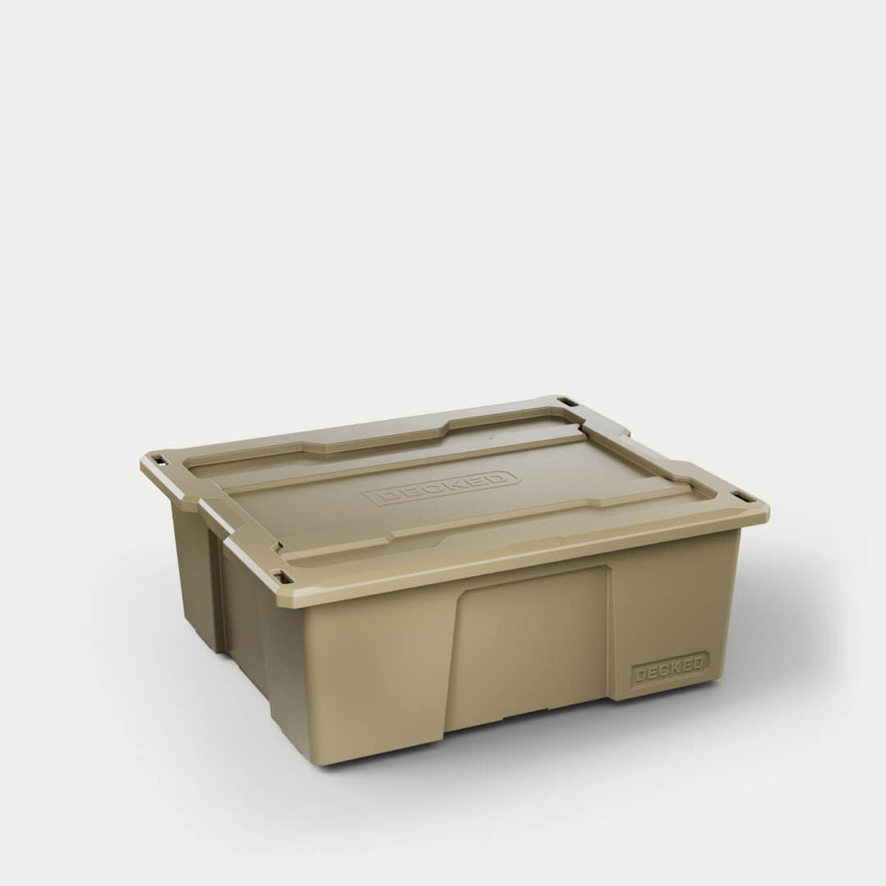 Decked A0040-DBIN-TAN D-co Bin 32 Portable Storage Box