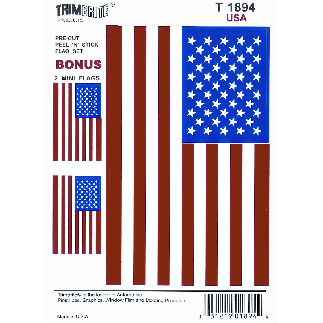 Trimbrite T1894 Decorative Flag Sticker