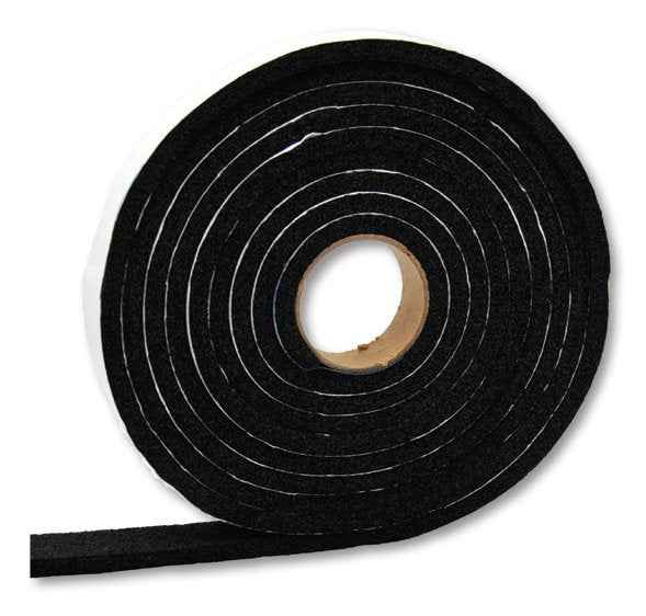 AP Products 0183161210 Black Vinyl-Foam Cap Tape, 10 ft
