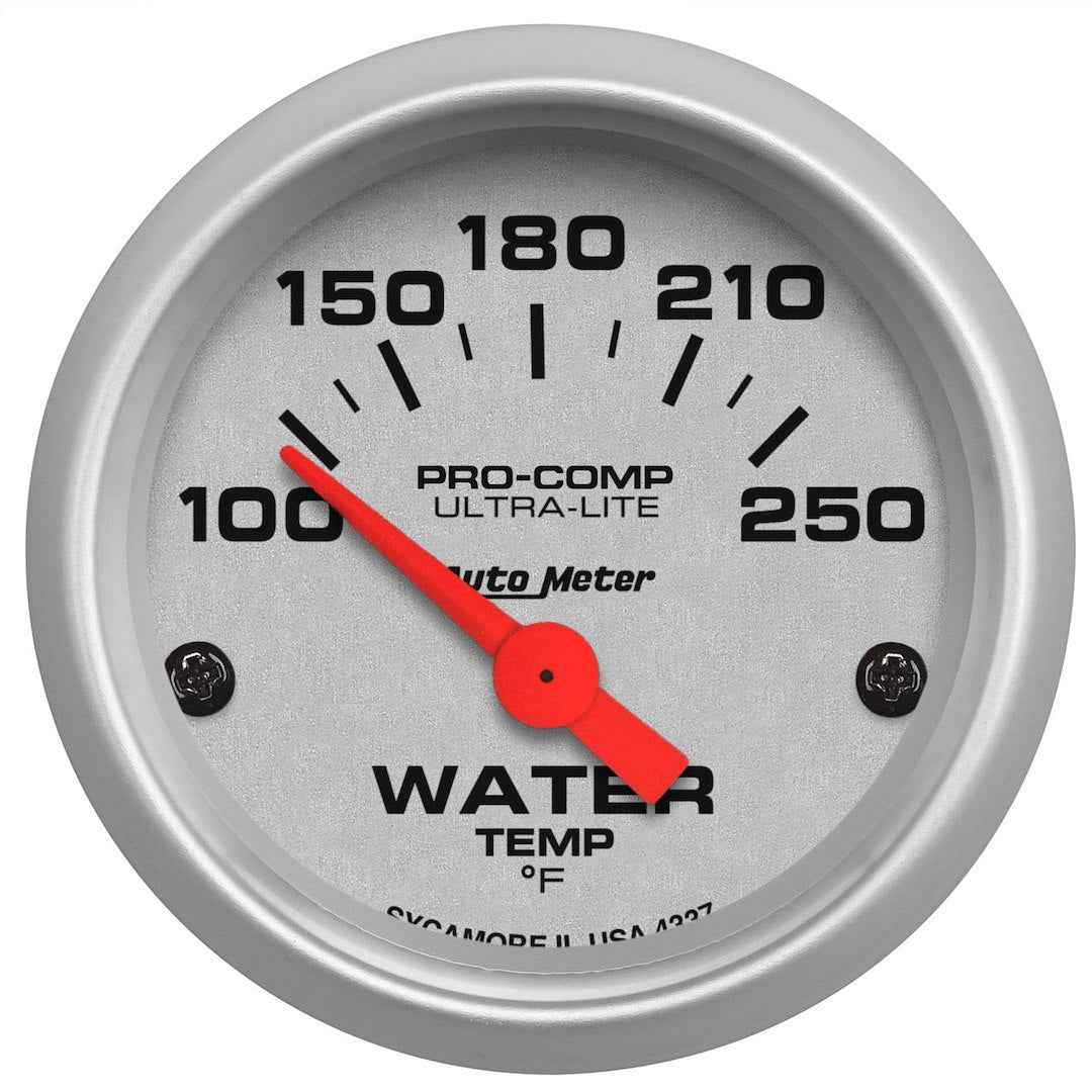 AutoMeter 4337 Mini Ultra-Lite Water Gauge and Sender, 100–250°F