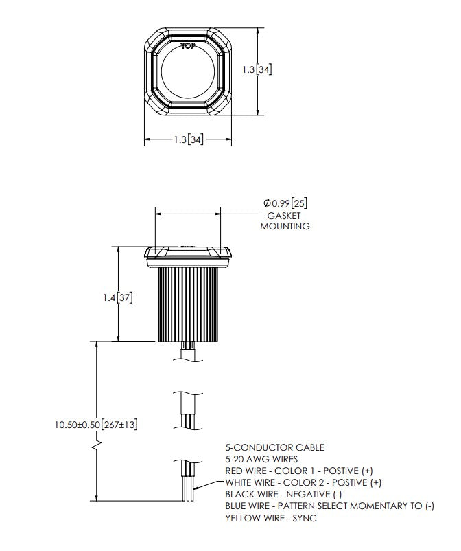 Ecco Elect ED9040BA Hide-A-LED Directional Warning Lamp