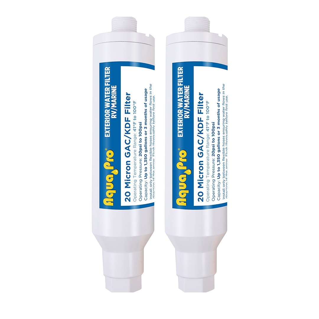 Aqua Pro Inline Fresh Water Filter - 20 Micron, 2-Pack – 21881