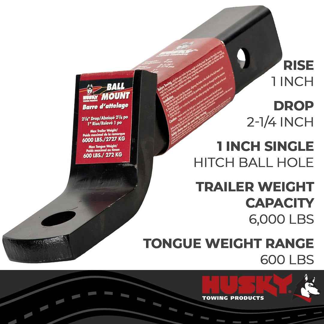 Husky Towing Ball Mount - 2 in Receiver – 31360