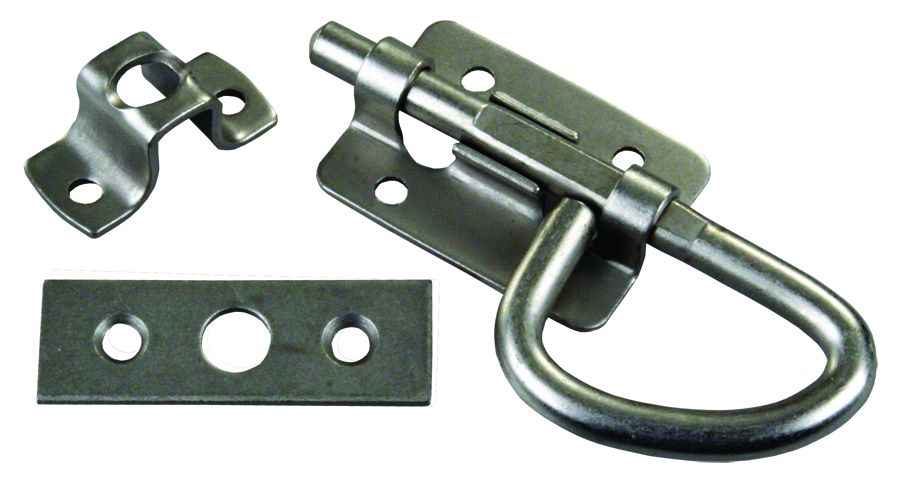 JR Products 20655 Satin-Nickel Scissor-Handle Bolt Catch