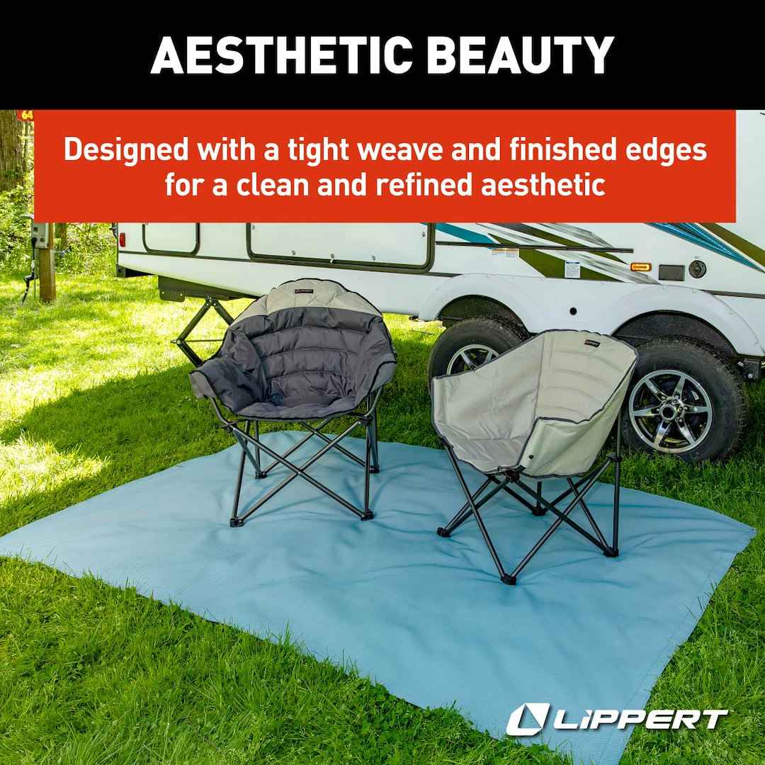 Lippert Patio Mat - 9 ft x 6 ft, Blue – 2022115659