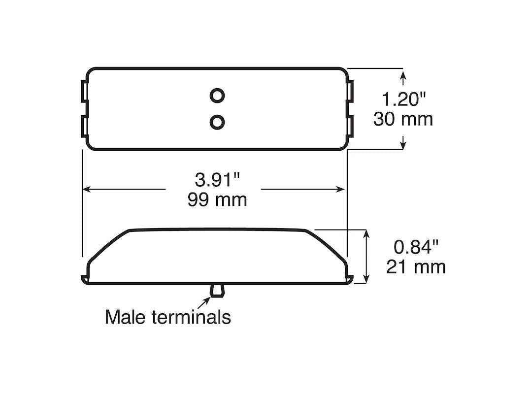 Peterson V154R Red Welded Clearance/Marker Lamp with Hardware