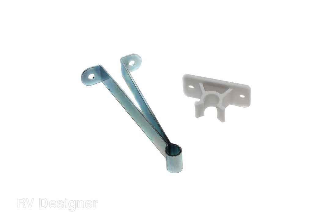 RV Designer E265 White Metal/Plastic C-Clip Door Stay, 3-Inch