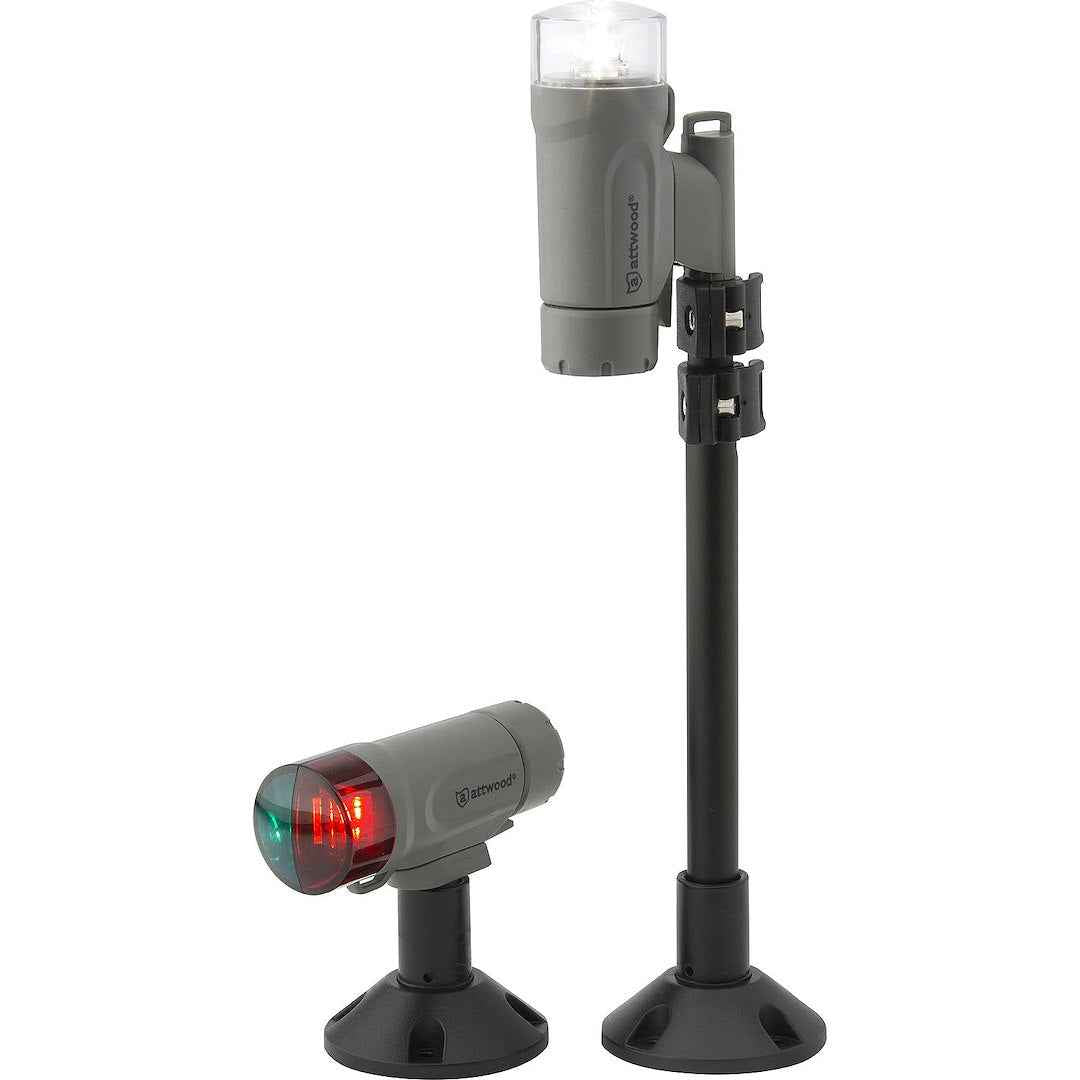 Attwood Marine Portable LED Bow and Stern Navigation Light Kit – 14190-7