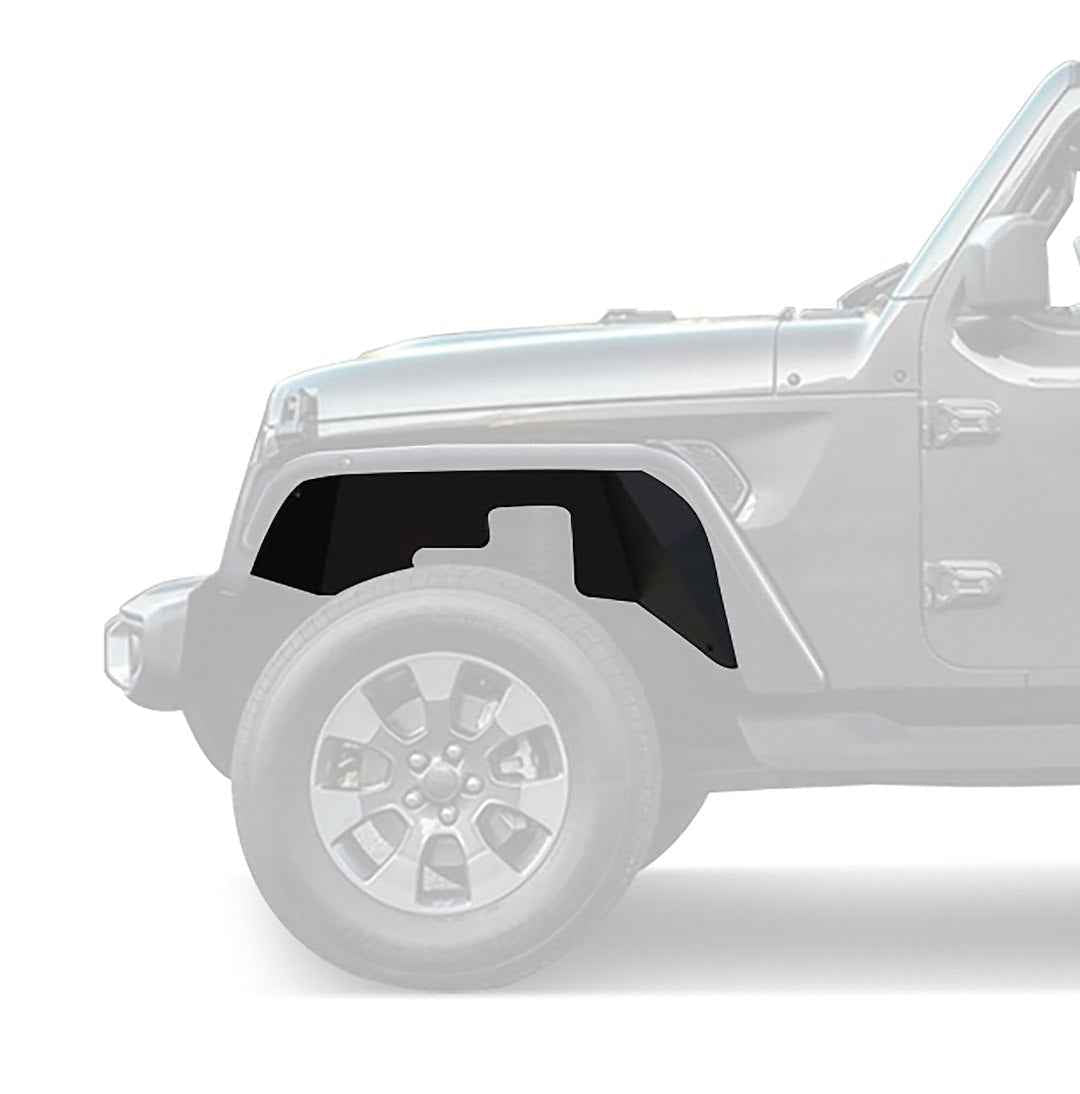 Black Horse TFFJL4F Rear Aluminum Fender Flares, Textured Black Pair - image 4