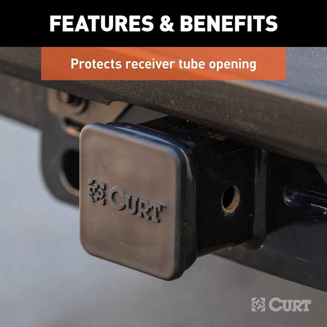 CURT 22277 Matte Black 2-1/2-Inch Receiver Cover