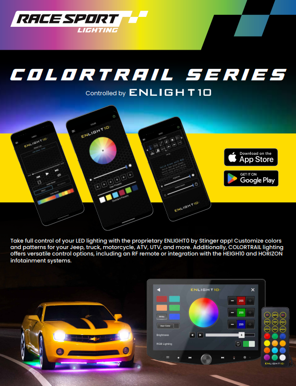 Race Sport RSCUBKIT10 ColorTRAIL RGBW Underbody Lighting Set
