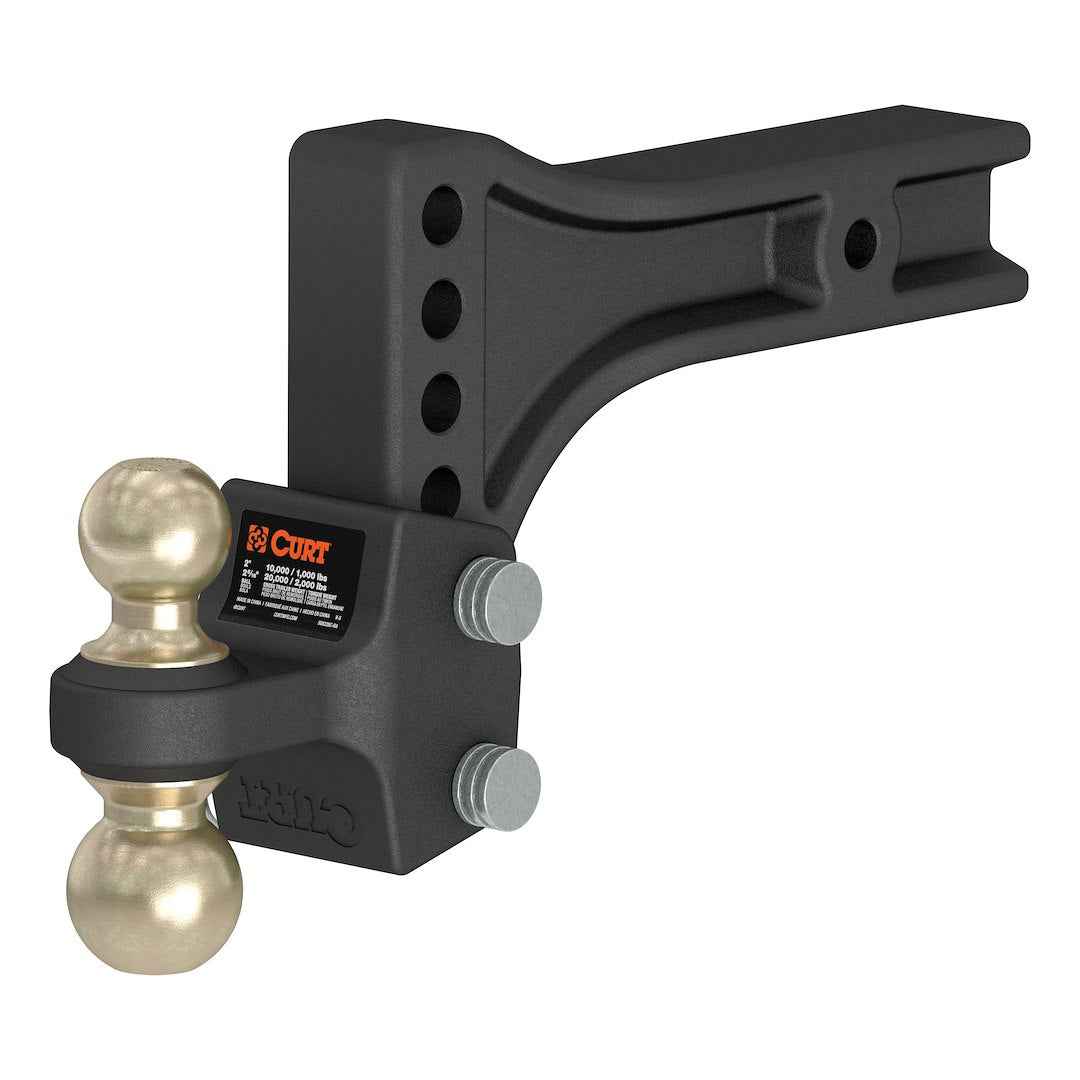 CURT Dual-Ball Mount - 2 & 2-5/16 in, 5-1/2 in Drop – 45937