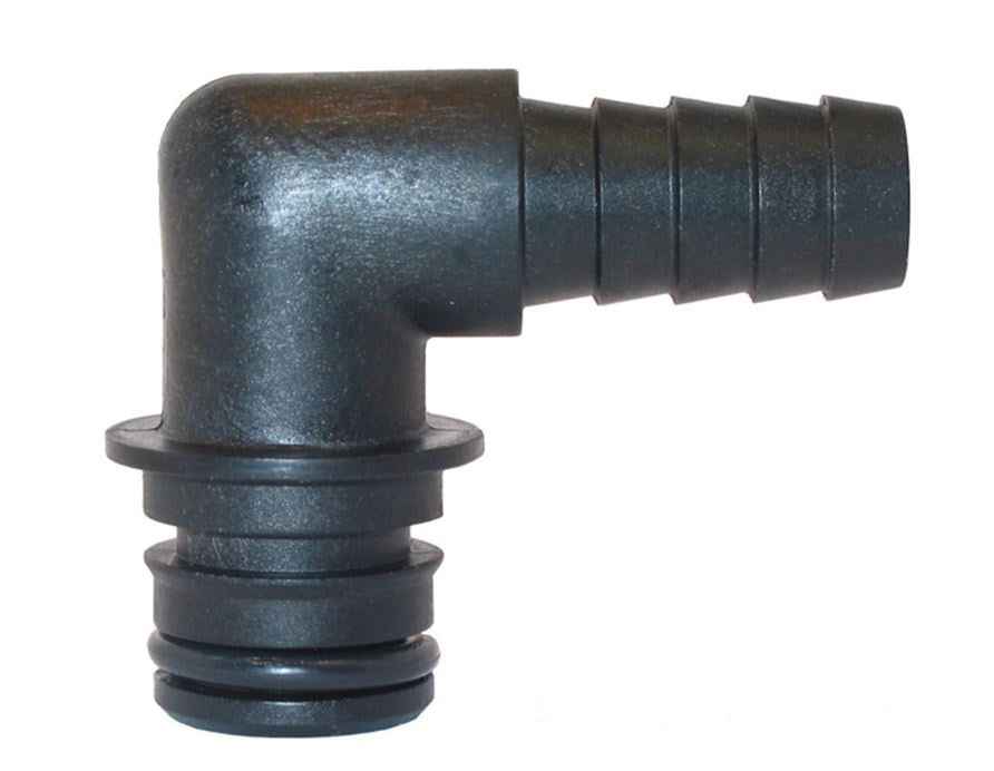 Flojet 20381009 Quad-Port 90-Degree 1/2-Inch Barb Elbows, Pair