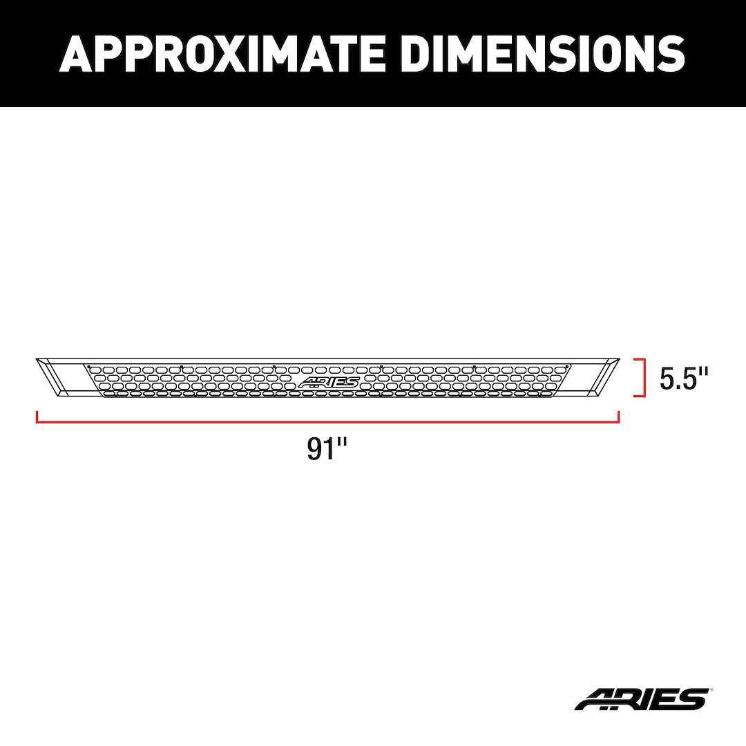 Aries 2055991 91-Inch AdvantEDGE Black Aluminum Board