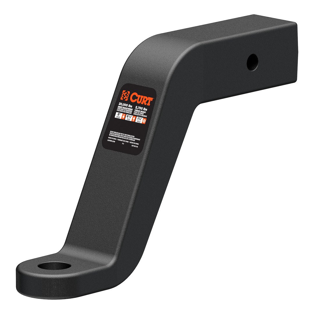 CURT 45460 Ball Mount - 2-1/2 in Receiver, 8 in Drop
