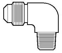 Anderson Fittings Elbow Adapter Fitting (E18e) – End Size1: 1/2 Inch