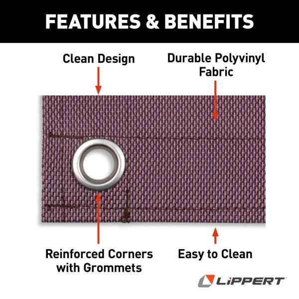 Lippert Patio Mat - 20 ft x 8 ft, Burgundy – 2022115674